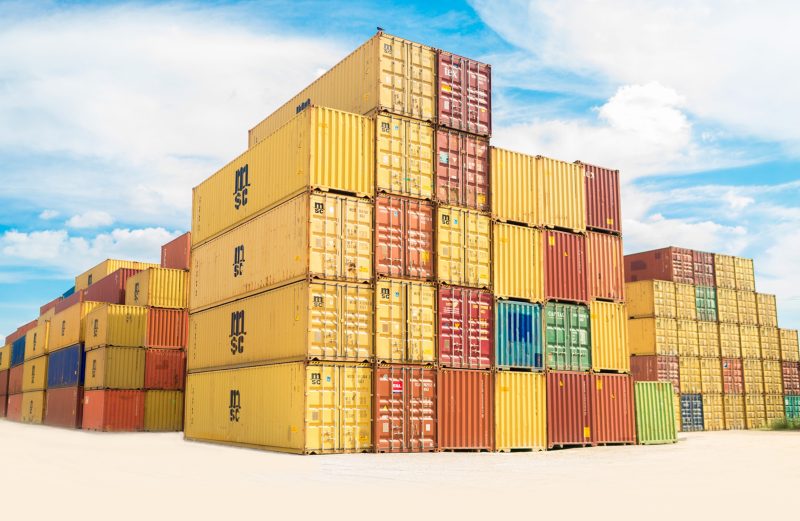 Containers on port