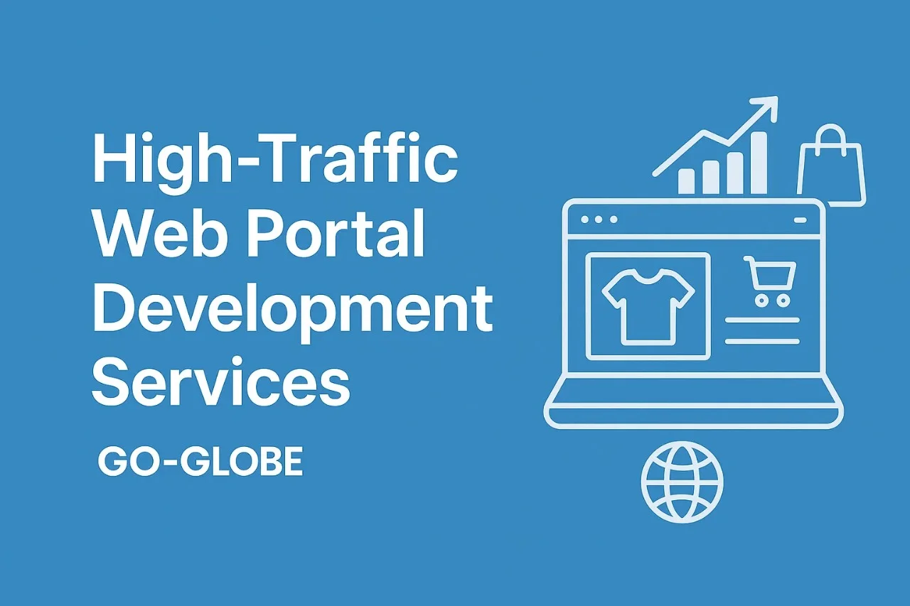 Custom web portal development dashboard with analytics and user interface