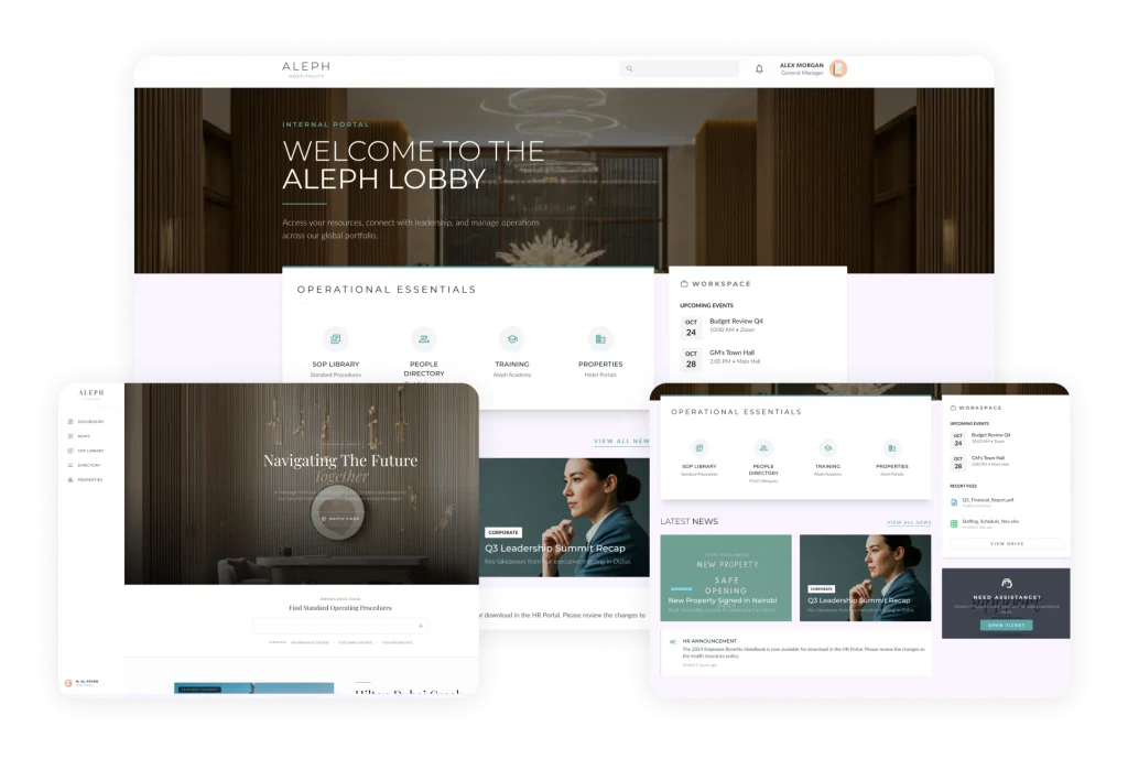 Aleph Hospitality Intranet